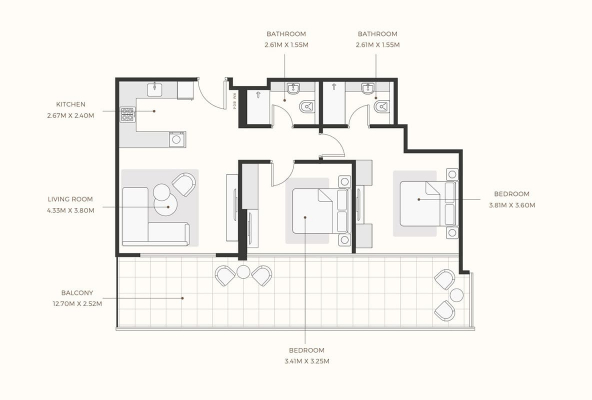 Azure_2 BEDROOM TYPE 2